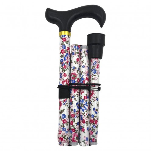 Bastón Extensible Blanco Flores