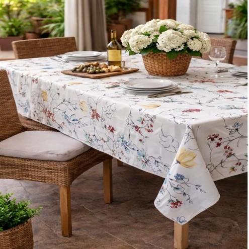 Mantel Rectangular Flores 2