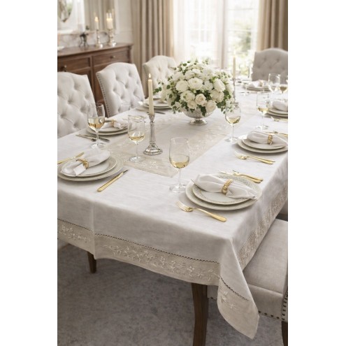 Mantel Rectangular Flores